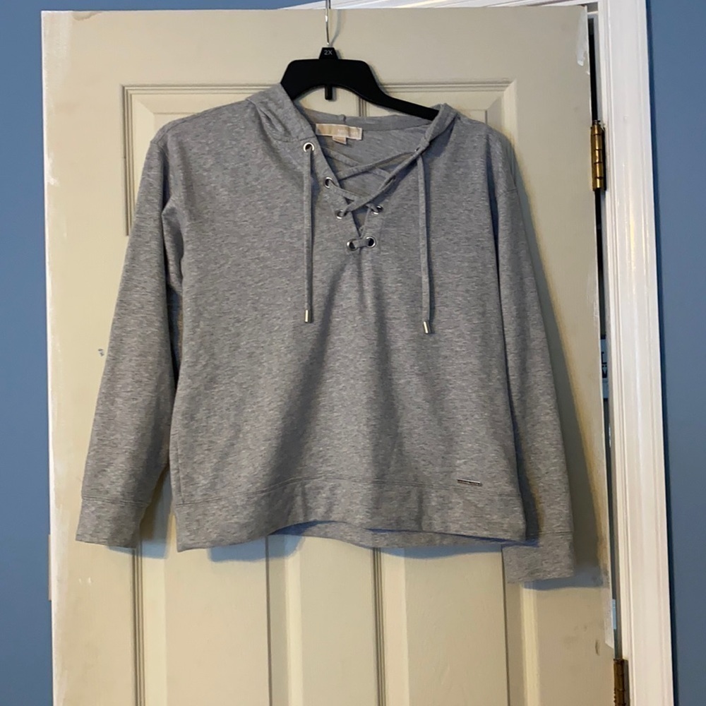 michael Kors grey hoodie; size M